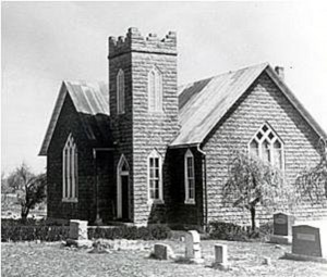 Former church building located on opposite side of Rt. 11 (next to cemetery)